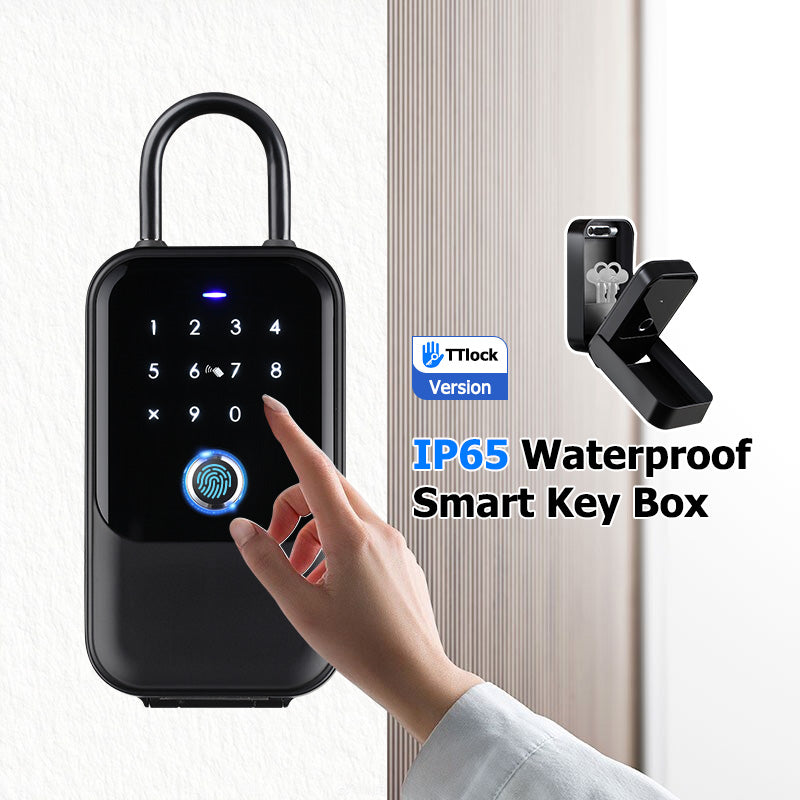 [2024 Newest]Smart Lock Box,CATCHFACE Key Lock Box Wireless Smart Key Lockbox Electronic Lock Box App,Share eKey Smart key lock Box Wall Mount and Door Handle Airbnb Realtor Office Home Warehouse