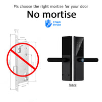 Bluetooth Fingerprint Door Lock TTLock App Code Card Key Touch Screen Smart Door Lock Security Digital Electronic Lock For Home - 8
