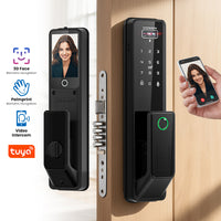 Designed for Israel Facial Recognition Automatic Door Lock TUYA Front Door Fingerprint Smart Lock Digit Camera Inner Screen - 1