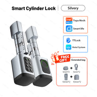 V1 Pro+ Version Adjustable TUYA or TTLock APP Fingerprint Password Digital RFID Card Cylinder Smart Door Lock for Home Hotel - 7