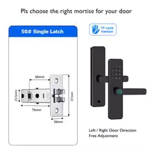 Bluetooth TTLock App Fingerprint Door Lock Code Card Key Touch Screen Smart Door Lock Security Digital Electronic Lock For Home