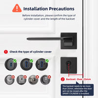 IP66 Waterproof 2026 New Generation TUYA APP Fingerprint Password Digital RFID Card Cylinder Smart Door Lock 60-90 90-120 - 2