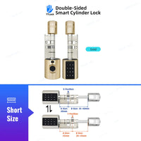 Catchfcae New Adjustable Replacement TTLock APP Fingerprint FRID Card Password Cylinder Electronic Smart Door Lock Digital - 7
