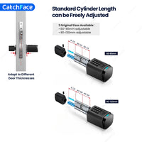 IP66 Waterproof 2026 New Generation TUYA APP Fingerprint Password Digital RFID Card Cylinder Smart Door Lock 60-90 90-120 - 3