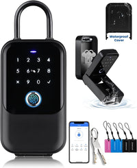 [New]Smart Lock Box,CATCHFACE Wireless Smart Key Lock Box App Control,Share eKey,Key Lockbox Wall Mount&Door Handle,Electronic LockBox Realtor/Home/Office/Warehouse/Vrbo/Cars - 1