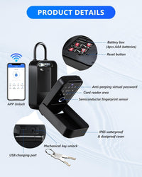 [New]Smart Lock Box,CATCHFACE Wireless Smart Key Lock Box App Control,Share eKey,Key Lockbox Wall Mount&Door Handle,Electronic LockBox Realtor/Home/Office/Warehouse/Vrbo/Cars - 5