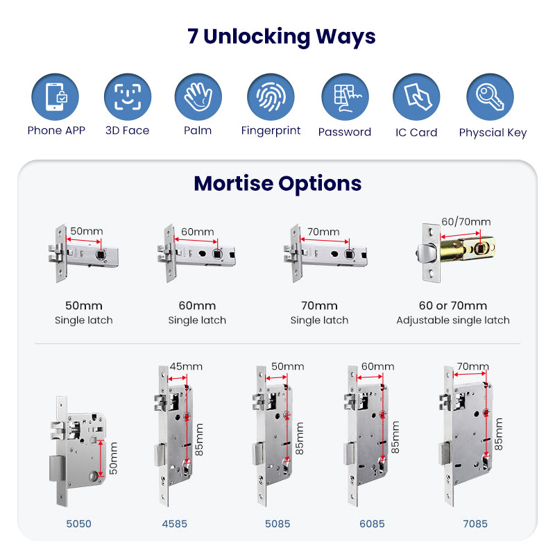 Facial Recognition Video call Automatic Door Lock TUYA Front Door Fingerprint Smart Lock Digit Camera Visible Inner Screen