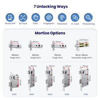 Facial Recognition Video call Automatic Door Lock TUYA Front Door Fingerprint Smart Lock Digit Camera Visible Inner Screen - 6