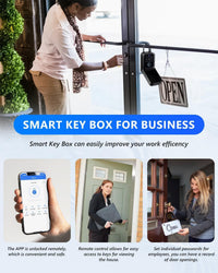 [New]Smart Lock Box,CATCHFACE Wireless Smart Key Lock Box App Control,Share eKey,Key Lockbox Wall Mount&Door Handle,Electronic LockBox Realtor/Home/Office/Warehouse/Vrbo/Cars - 6