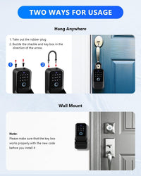 [New]Smart Lock Box,CATCHFACE Wireless Smart Key Lock Box App Control,Share eKey,Key Lockbox Wall Mount&Door Handle,Electronic LockBox Realtor/Home/Office/Warehouse/Vrbo/Cars - 3
