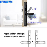 92/85mm Waterproof Fingerprint TTLock Bluetooth APP RFID Card Code Keyless Electronic Smart Door Lock Aluminum/Glass Sliding - 3