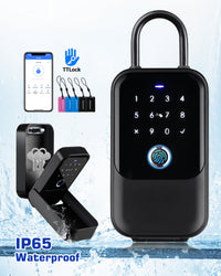 [2024 Newest]Smart Lock Box,CATCHFACE Key Lock Box Wireless Smart Key Lockbox Electronic Lock Box App,Share eKey Smart key lock Box Wall Mount and Door Handle Airbnb Realtor Office Home Warehouse - 1