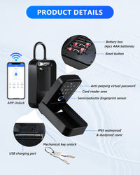 [2024 Newest]Smart Lock Box,CATCHFACE Key Lock Box Wireless Smart Key Lockbox Electronic Lock Box App,Share eKey Smart key lock Box Wall Mount and Door Handle Airbnb Realtor Office Home Warehouse - 3
