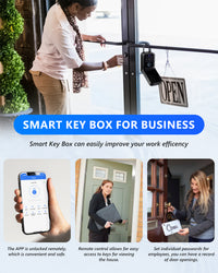 [2024 Newest]Smart Lock Box,CATCHFACE Key Lock Box Wireless Smart Key Lockbox Electronic Lock Box App,Share eKey Smart key lock Box Wall Mount and Door Handle Airbnb Realtor Office Home Warehouse - 8