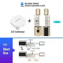Catchfcae New Adjustable Replacement TTLock APP Fingerprint FRID Card Password Cylinder Electronic Smart Door Lock Digital