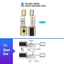 Catchfcae New Adjustable Replacement TTLock APP Fingerprint FRID Card Password Cylinder Electronic Smart Door Lock Digital