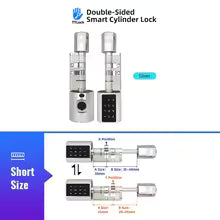 Catchfcae New Adjustable Replacement TTLock APP Fingerprint FRID Card Password Cylinder Electronic Smart Door Lock Digital