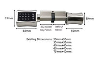 TTlock Bluetooth Smart Cylinder Lock WIFI security wireless Electronic Digital APP Keypad Code RFID Card Keyless Lock - 2