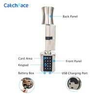 TTlock Bluetooth Smart Cylinder Lock WIFI security wireless Electronic Digital APP Keypad Code RFID Card Keyless Lock - 4