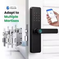 Bluetooth TTLock App Fingerprint Door Lock Code Card Key Touch Screen Smart Door Lock Security Digital Electronic Lock For Home - 1