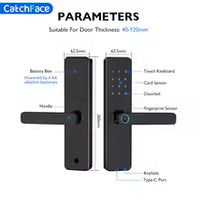 Bluetooth TTLock App Fingerprint Door Lock Code Card Key Touch Screen Smart Door Lock Security Digital Electronic Lock For Home - 6