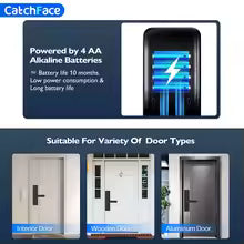 Bluetooth TTLock App Fingerprint Door Lock Code Card Key Touch Screen Smart Door Lock Security Digital Electronic Lock For Home
