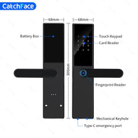 Bluetooth Fingerprint Door Lock TTLock App Code Card Key Touch Screen Smart Door Lock Security Digital Electronic Lock For Home - 6
