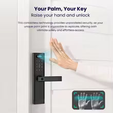 Facial Recognition Video call Automatic Door Lock TUYA Front Door Fingerprint Smart Lock Digit Camera Visible Inner Screen