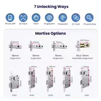 Facial Recognition Video call Automatic Door Lock TUYA Front Door Fingerprint Smart Lock Digit Camera Visible Inner Screen - 6