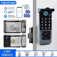 TTLock WIFI Version Double Side Fingerprint Waterproof Outdoor Gate Passcode Rfid Card Keyless Smart Door Lock - 1