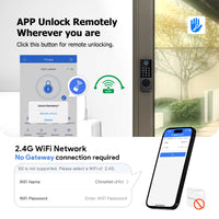 TTLock WIFI Version Double Side Fingerprint Waterproof Outdoor Gate Passcode Rfid Card Keyless Smart Door Lock - 2