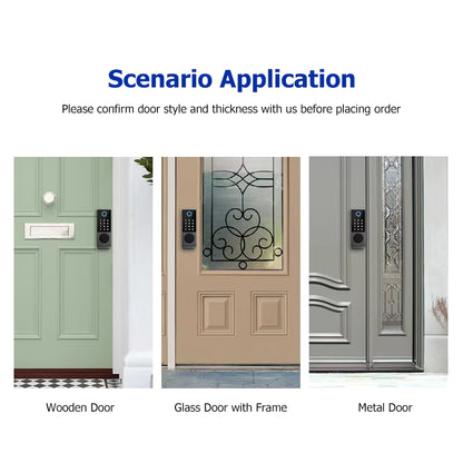 TTLock WIFI Version Double Side Fingerprint Waterproof Outdoor Gate Passcode Rfid Card Keyless Smart Door Lock