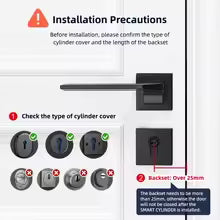 IP66 Waterproof 2026 New Generation TUYA APP Fingerprint Password Digital RFID Card Cylinder Smart Door Lock 60-90 90-120