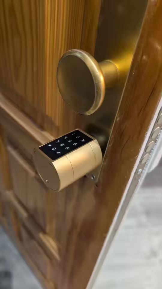 CATCHFACE LVD11 smart cylinder lock installed on a customer door